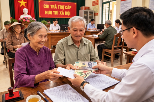 Người không có lương hưu tại các tỉnh này sẽ được hỗ trợ thêm tiền hằng tháng
