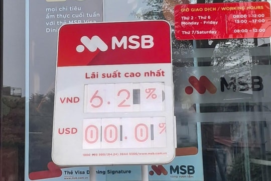 Lãi suất ngân hàng hôm nay 14/3: Nhiều nhà băng niêm yết trên 6%/năm ở kỳ hạn dài