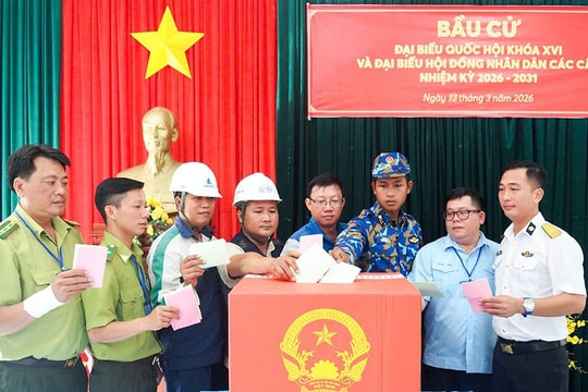 Cử tri đảo Hòn Khoai, Hòn Chuối hoàn thành bầu cử sớm với tỉ lệ 100%