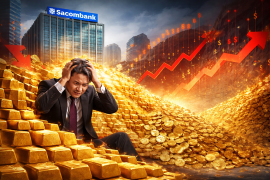 Vay 5.833 lượng vàng tại Sacombank khi giá 17 triệu, một doanh nghiệp lỗ kỷ lục