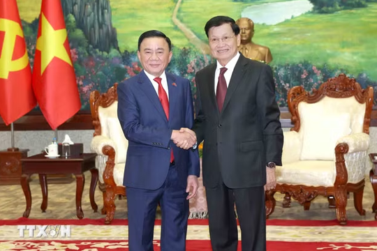 Thường trực Ban Bí thư Trần Cẩm Tú hội kiến Tổng Bí thư, Chủ tịch nước Lào