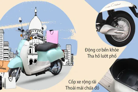 Đây là mẫu xe điện giá rẻ "ghi điểm" với phái nữ: Thiết kế thời trang, đi 80 km/lần sạc