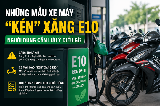 Những mẫu xe máy "kén" xăng E10: Người dùng cần lưu ý điều gì?