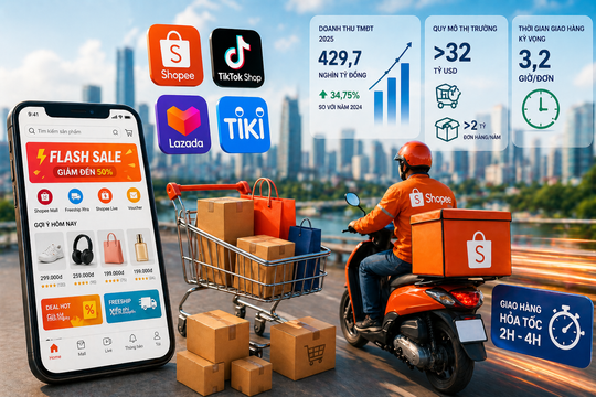 Giao hàng nhanh trở thành tiêu chuẩn mới của thương mại điện tử Việt Nam
