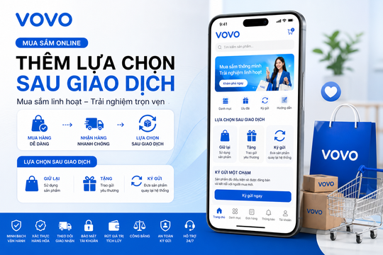 Vovo mở rộng mua sắm online: Thêm lựa chọn sau giao dịch gây chú ý