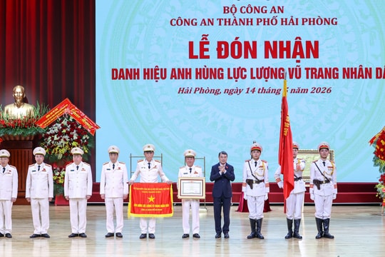 Thủ tướng Lê Minh Hưng trao danh hiệu Anh hùng tặng Công an Hải Phòng