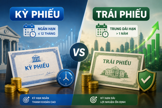 Phân biệt kỳ phiếu và trái phiếu: Đều là công cụ nợ nhưng khác xa về rủi ro và cách vận hành