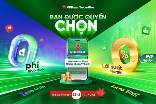 Sinh nhật 4 tuổi, VPBankS tung hàng loạt ưu đãi: Tặng tiền mặt, miễn lãi margin