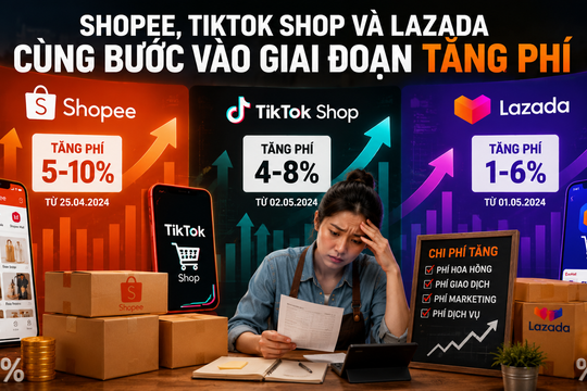Ba sàn thương mại điện tử lớn nhất Việt Nam đồng loạt tăng phí sàn