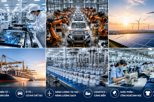 Những ngành sản xuất hút vốn mạnh nhất Việt Nam năm 2026