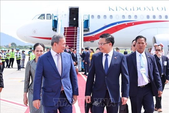 Thủ tướng Campuchia đến Hà Nội, bắt đầu thăm chính thức Việt Nam và dự Diễn đàn Tương lai ASEAN (AFF) 2026
