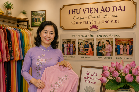 Khởi nghiệp với mô hình “thư viện áo dài”: Người phụ nữ 53 tuổi biến tình yêu trang phục truyền thống thành cơ hội kinh doanh