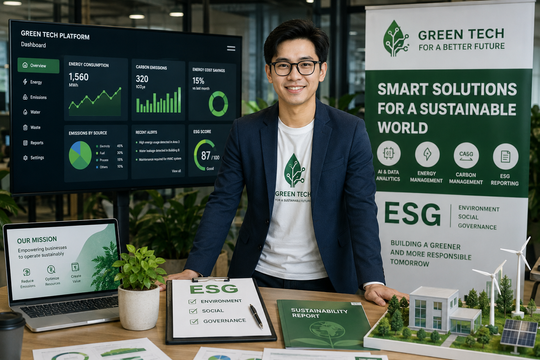 Khởi nghiệp với startup công nghệ xanh: Chàng trai sinh năm 1992 hút vốn ngoại nhờ giải pháp đáp ứng tiêu chuẩn ESG