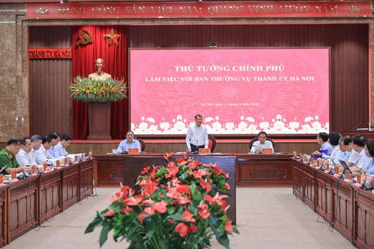 Thủ tướng: Hà Nội sẽ được ưu tiên nguồn lực, cơ chế nhưng phải cam kết tăng chất lượng đầu tư và đóng góp cho cả nước
